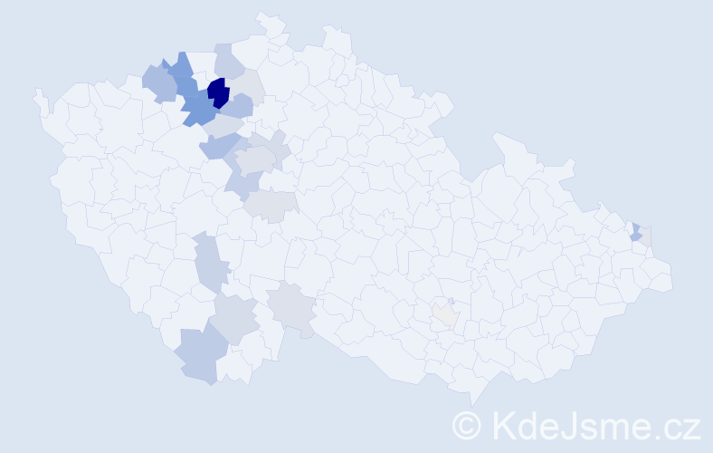 Příjmení: 'Karfík', počet výskytů 86 v celé ČR