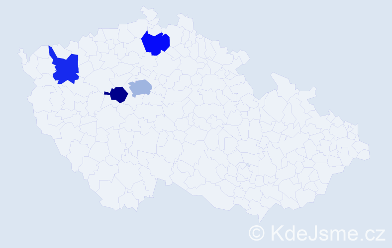 Příjmení: 'Knápová', počet výskytů 5 v celé ČR