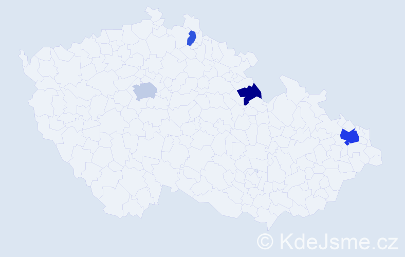Příjmení: 'Demir', počet výskytů 8 v celé ČR