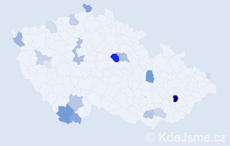Příjmení: 'Boledovičová', počet výskytů 37 v celé ČR