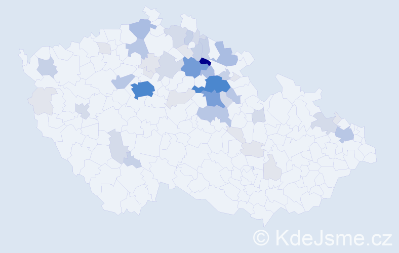 Příjmení: 'Brendlová', počet výskytů 170 v celé ČR