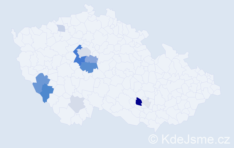 Příjmení: 'Babánková', počet výskytů 32 v celé ČR