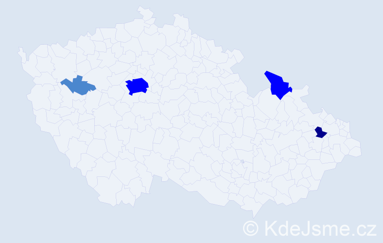 Příjmení: 'Potoki', počet výskytů 8 v celé ČR