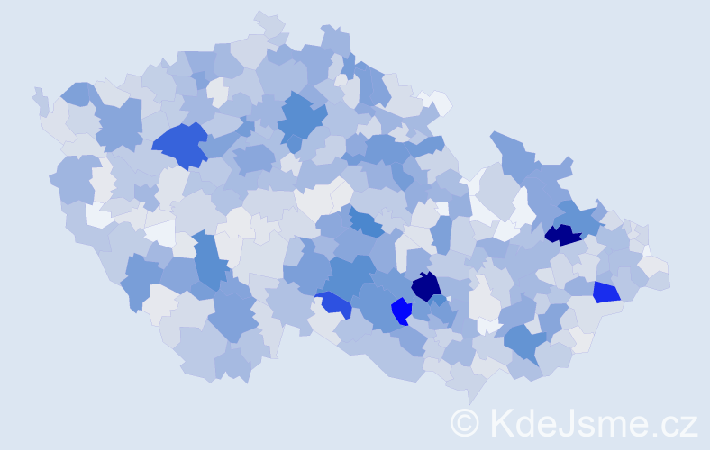 Příjmení: 'Pavlíček', počet výskytů 3942 v celé ČR