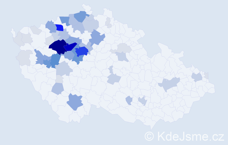 Příjmení: 'Slapničková', počet výskytů 193 v celé ČR