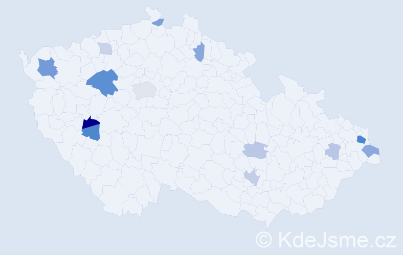 Příjmení: 'Baur', počet výskytů 33 v celé ČR