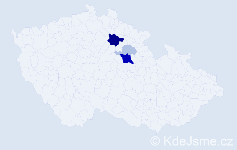 Příjmení: 'Pitthard', počet výskytů 22 v celé ČR