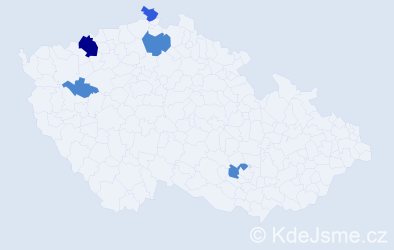 Příjmení: 'Fúdor', počet výskytů 16 v celé ČR