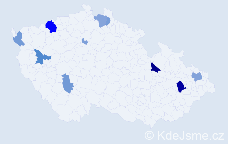 Příjmení: 'Compelová', počet výskytů 34 v celé ČR