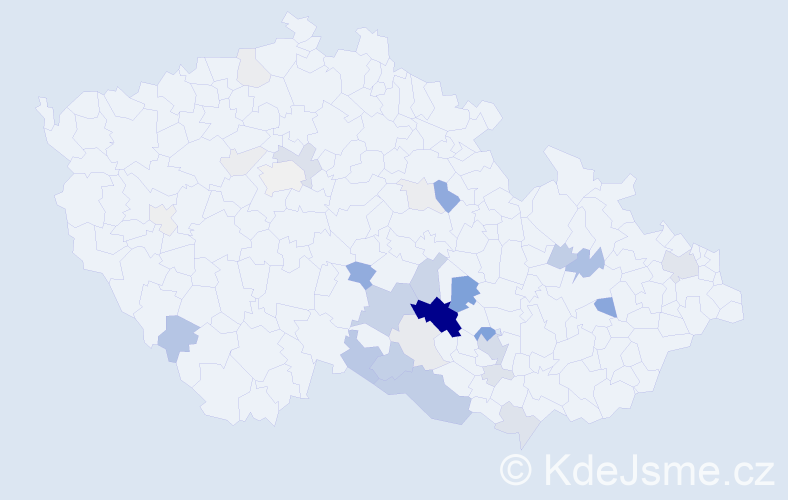 Příjmení: 'Kamanová', počet výskytů 109 v celé ČR