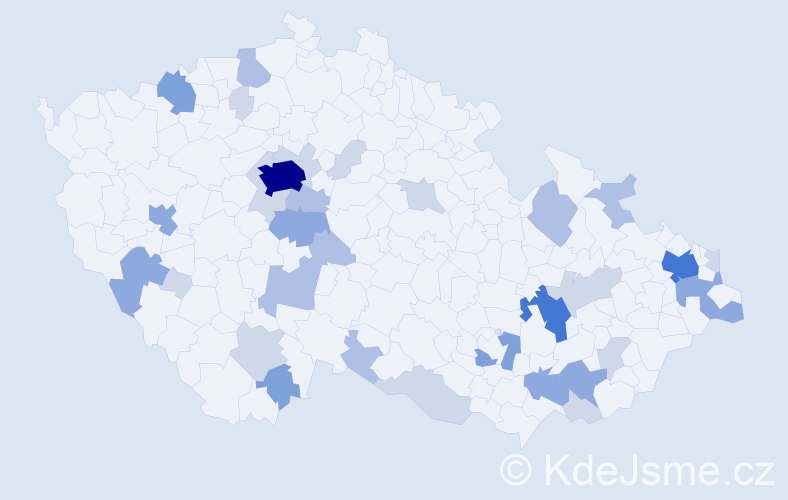Příjmení: 'Marčan', počet výskytů 93 v celé ČR