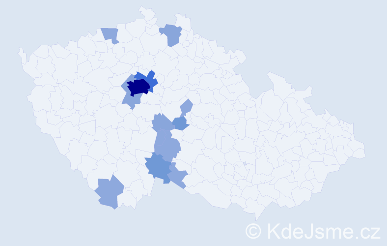 Příjmení: 'Závitkovská', počet výskytů 32 v celé ČR