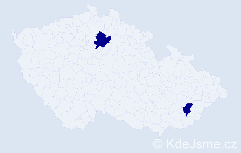 Příjmení: 'Chimed', počet výskytů 2 v celé ČR