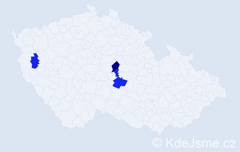 Příjmení: 'Trouba', počet výskytů 6 v celé ČR