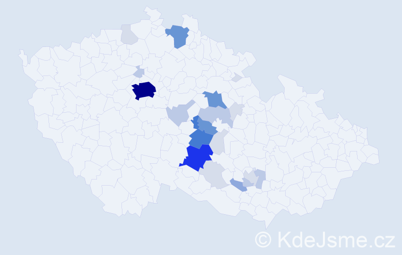 Příjmení: 'Culka', počet výskytů 80 v celé ČR