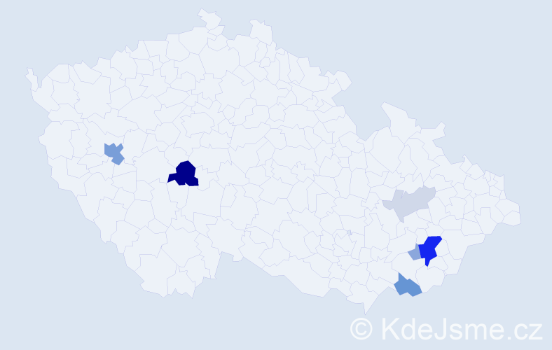 Příjmení: 'Graubner', počet výskytů 20 v celé ČR