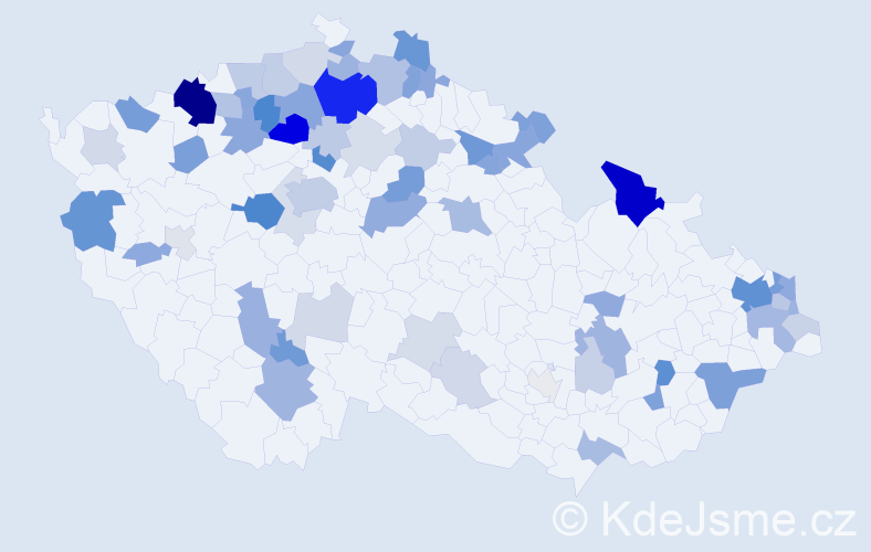 Příjmení: 'Marcinová', počet výskytů 176 v celé ČR