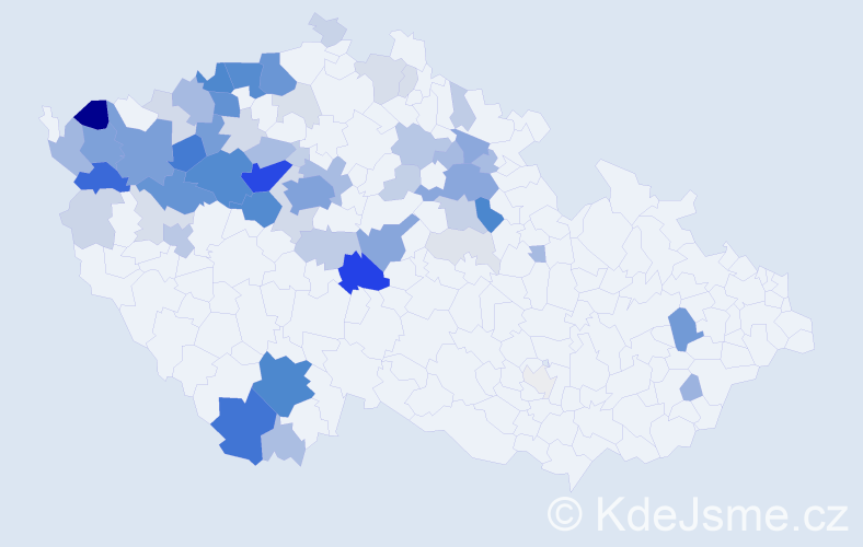 Příjmení: 'Trousil', počet výskytů 277 v celé ČR
