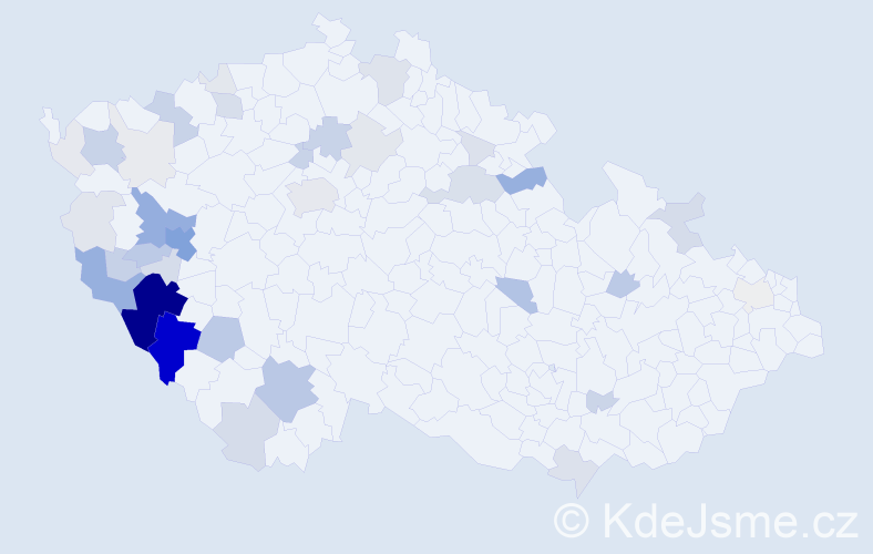 Příjmení: 'Pojar', počet výskytů 175 v celé ČR