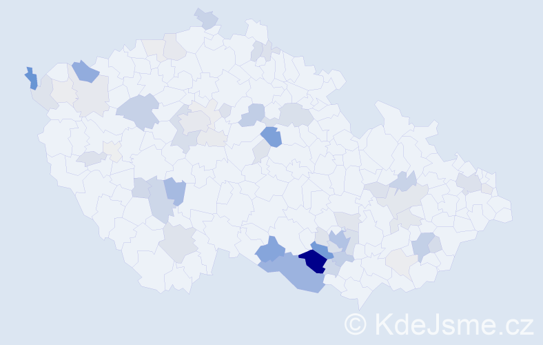Příjmení: 'Fráňa', počet výskytů 209 v celé ČR