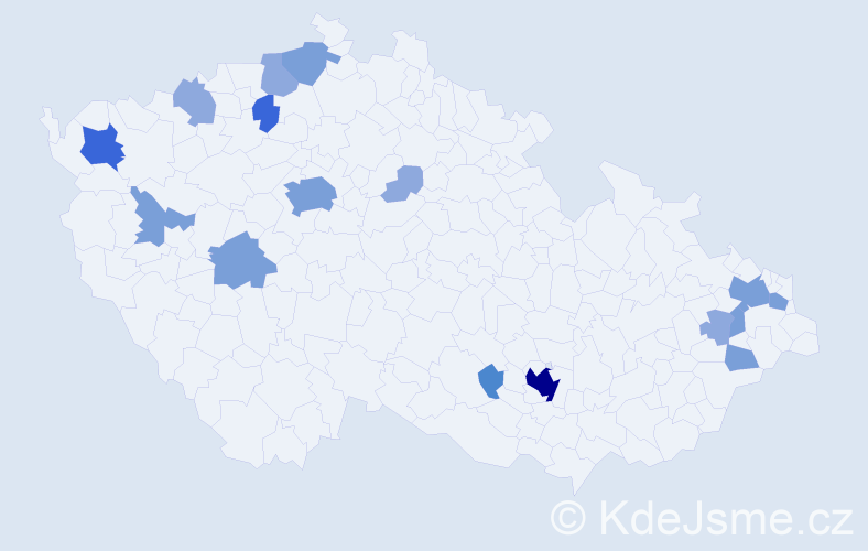 Příjmení: 'Oršula', počet výskytů 38 v celé ČR