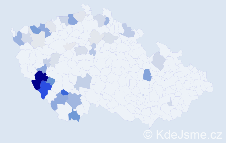 Příjmení: 'Kocumová', počet výskytů 126 v celé ČR