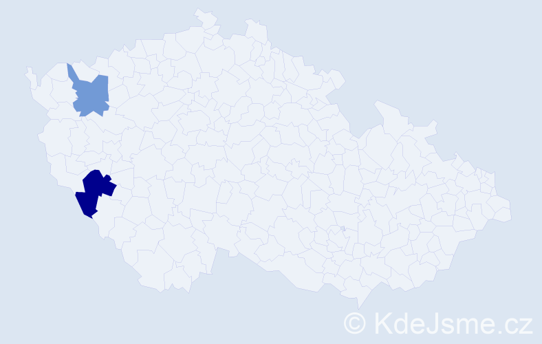 Příjmení: 'Mychalčuk', počet výskytů 3 v celé ČR