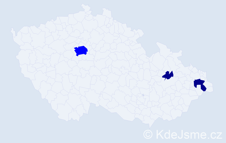 Příjmení: 'Mihalička', počet výskytů 5 v celé ČR