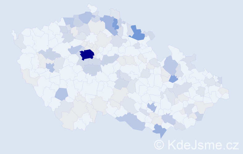 Příjmení: 'Hübner', počet výskytů 390 v celé ČR