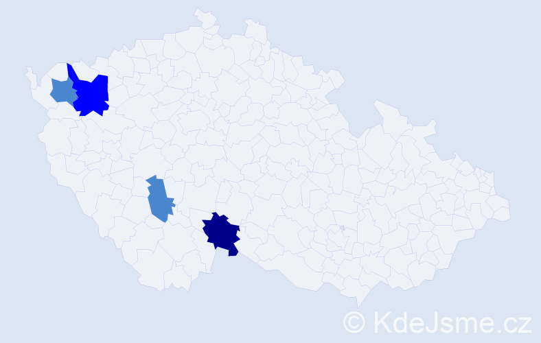 Příjmení: 'Sewaldová', počet výskytů 7 v celé ČR