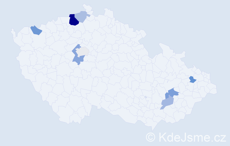 Příjmení: 'Chochel', počet výskytů 18 v celé ČR