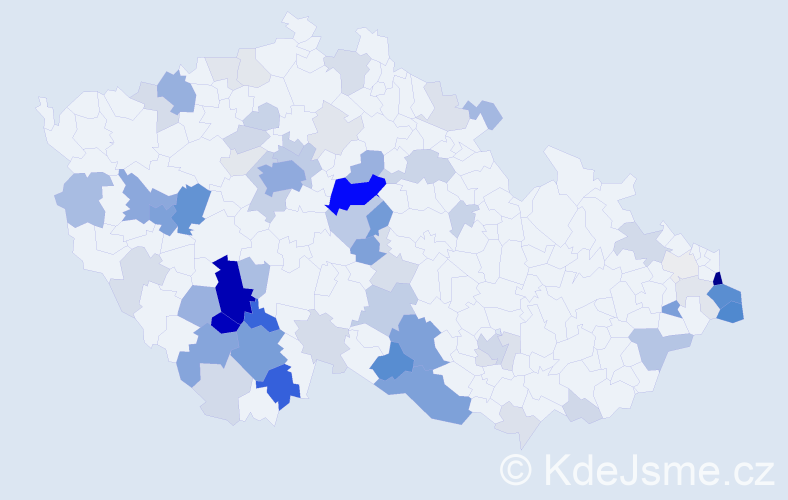 Příjmení: 'Husová', počet výskytů 247 v celé ČR