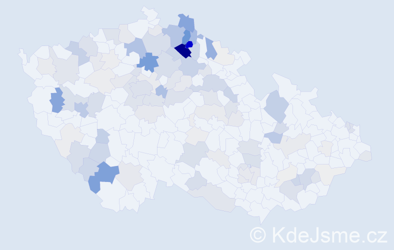 Příjmení: 'Bursa', počet výskytů 463 v celé ČR