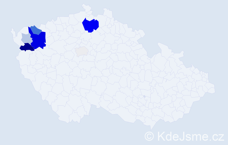 Příjmení: 'Kumpoltová', počet výskytů 22 v celé ČR