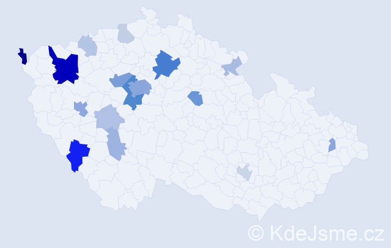Příjmení: 'Nesterenko', počet výskytů 53 v celé ČR