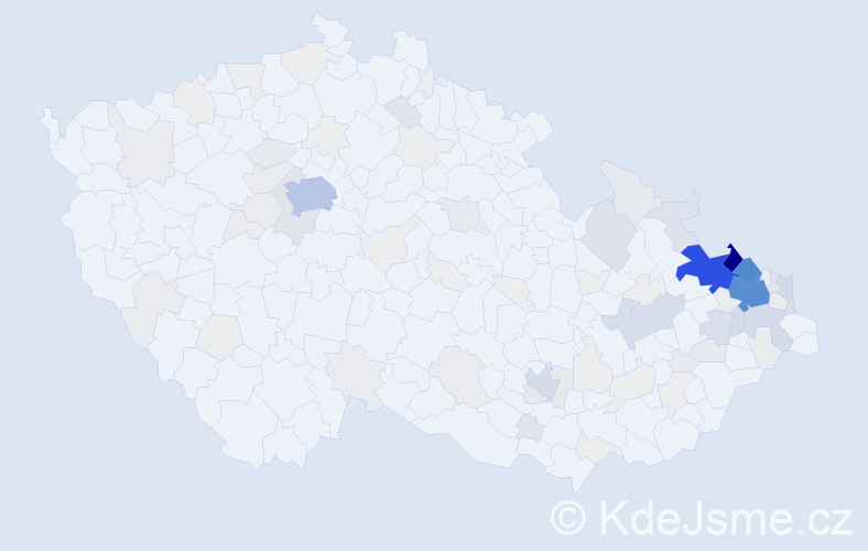 Příjmení: 'Halfar', počet výskytů 575 v celé ČR