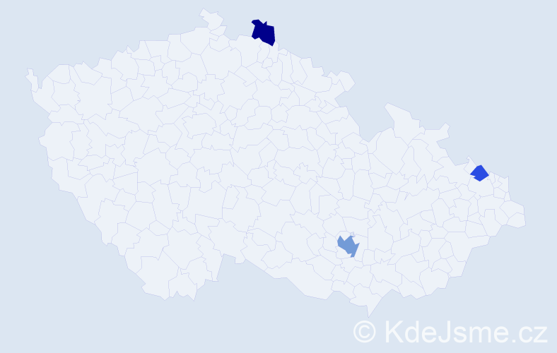 Příjmení: 'Snyder', počet výskytů 5 v celé ČR
