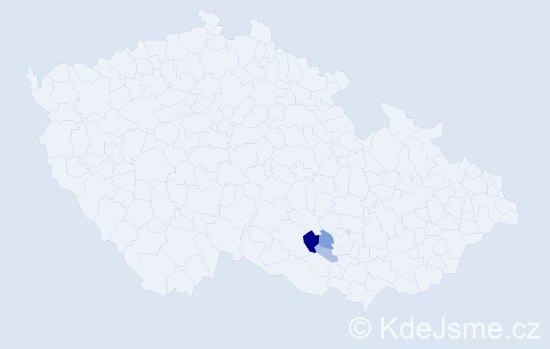 Příjmení: 'Mihalisko', počet výskytů 7 v celé ČR