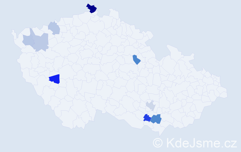 Příjmení: 'Wenisch', počet výskytů 14 v celé ČR
