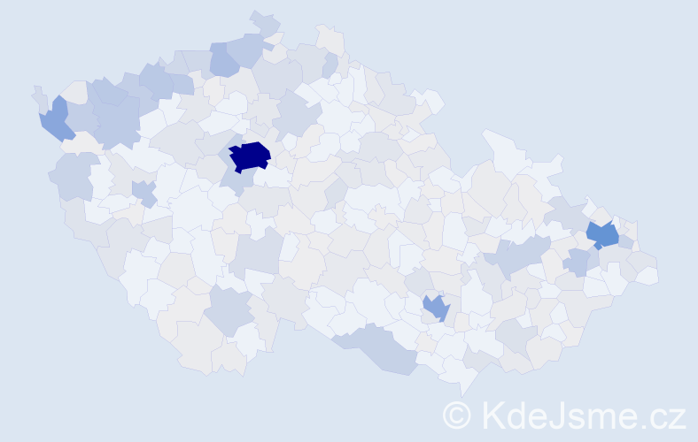 Příjmení: 'Nguyen', počet výskytů 924 v celé ČR