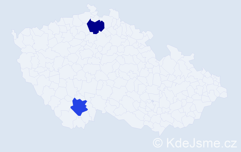 Příjmení: 'Korsak', počet výskytů 2 v celé ČR