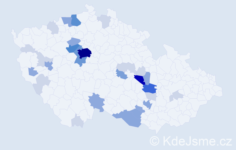 Příjmení: 'Lefler', počet výskytů 91 v celé ČR