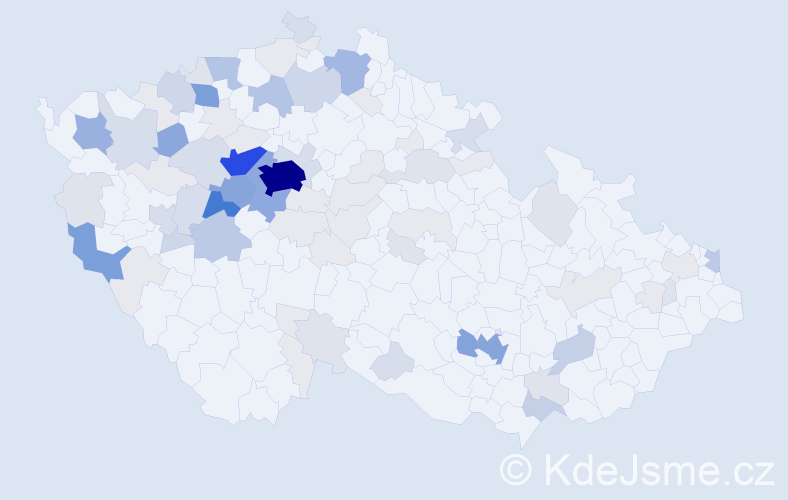 Příjmení: 'Perglová', počet výskytů 347 v celé ČR