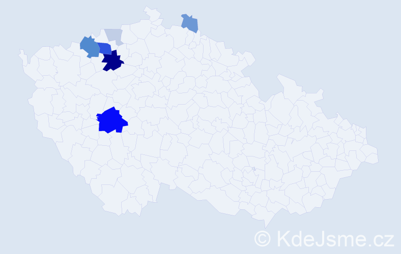 Příjmení: 'Kotnerová', počet výskytů 22 v celé ČR