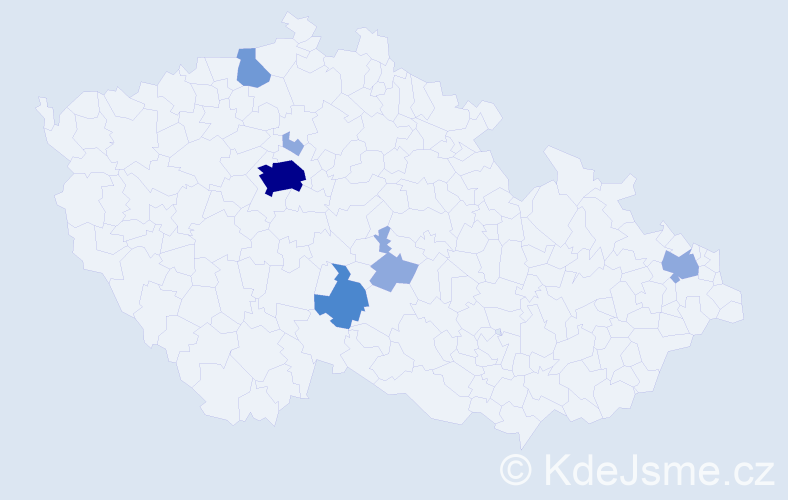 Příjmení: 'Prodanyuk', počet výskytů 14 v celé ČR