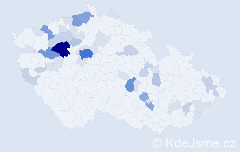 Příjmení: 'Opat', počet výskytů 130 v celé ČR