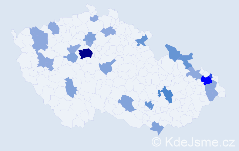 Příjmení: 'Metzner', počet výskytů 61 v celé ČR