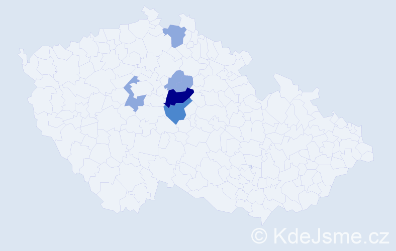Příjmení: 'Dejdová', počet výskytů 16 v celé ČR