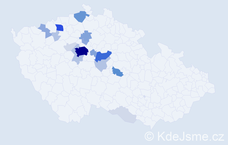 Příjmení: 'Ležal', počet výskytů 70 v celé ČR