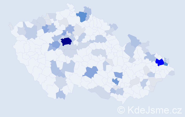 Příjmení: 'Taraba', počet výskytů 257 v celé ČR